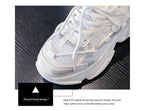 Women Fashion Sneakers Casual Leather Sports Shoes Sneakers Comfortable Walking Footwear Fashion New Lightweight Casual Thick Sneakers Stevvex