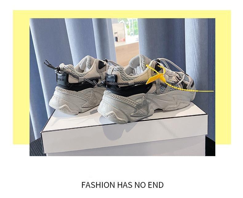 Women Fashion Sneakers Casual Leather Sports Shoes Sneakers Comfortable Walking Footwear Fashion New Lightweight Casual Thick Sneakers Stevvex