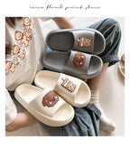 Women Flip Flops Indoor Soft Non Slip Slippers Summer Fashion New Flat Beach Casual Cats Dogs Shoes Open Toe Soft Slippers Soft Shower Bath Pool Gym House Slipper Stevvex