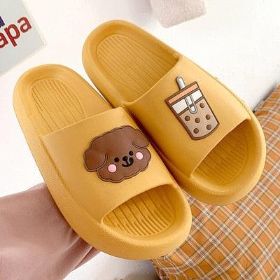 Women Flip Flops Indoor Soft Non Slip Slippers Summer Fashion New Flat Beach Casual Cats Dogs Shoes Open Toe Soft Slippers Soft Shower Bath Pool Gym House Slipper Stevvex