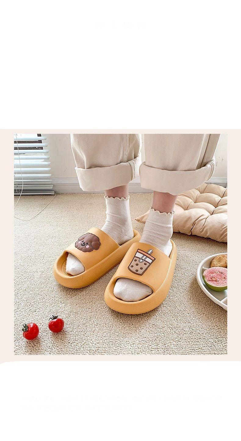 Women Flip Flops Indoor Soft Non Slip Slippers Summer Fashion New Flat Beach Casual Cats Dogs Shoes Open Toe Soft Slippers Soft Shower Bath Pool Gym House Slipper Stevvex