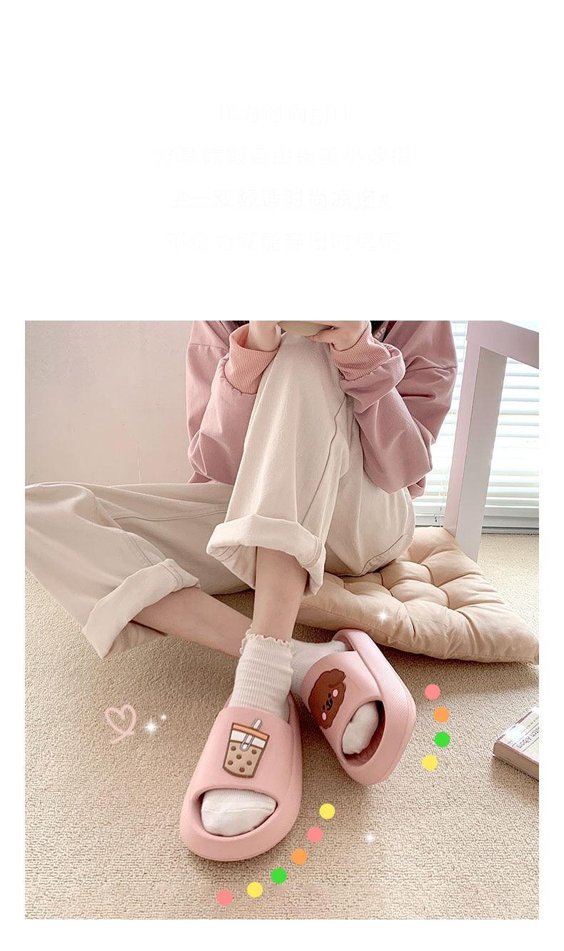 Women Flip Flops Indoor Soft Non Slip Slippers Summer Fashion New Flat Beach Casual Cats Dogs Shoes Open Toe Soft Slippers Soft Shower Bath Pool Gym House Slipper Stevvex