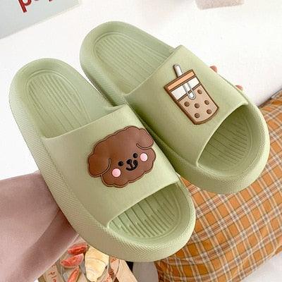Women Flip Flops Indoor Soft Non Slip Slippers Summer Fashion New Flat Beach Casual Cats Dogs Shoes Open Toe Soft Slippers Soft Shower Bath Pool Gym House Slipper Stevvex