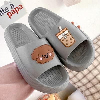 Women Flip Flops Indoor Soft Non Slip Slippers Summer Fashion New Flat Beach Casual Cats Dogs Shoes Open Toe Soft Slippers Soft Shower Bath Pool Gym House Slipper Stevvex
