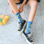 Women Funny Socks Spring Autumn Cartoon Socks Avocado Lemon Watermelon Peach Strawberry Banana Casual Socks Combed Out Of Cotton Soft Socks For Men And Women Stevvex