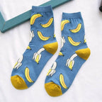 Women Funny Socks Spring Autumn Cartoon Socks Avocado Lemon Watermelon Peach Strawberry Banana Casual Socks Combed Out Of Cotton Soft Socks For Men And Women Stevvex