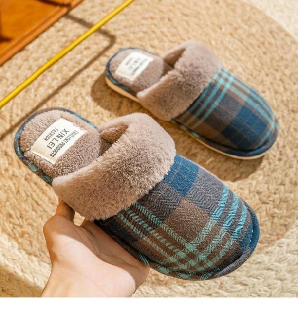 Women Fur Slippers Winter Warm Shoes Suede Plush House Indoor Outdoor Men Couples Cotton Cozy Comfy Faux Fur Slip-On Women House Shoes Memory Foam Suede Fluffy Comfort Plush Anti-Slip Slippers Stevvex