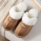Women Fur Slippers Winter Warm Shoes Suede Plush House Indoor Outdoor Men Couples Cotton Cozy Comfy Faux Fur Slip-On Women House Shoes Memory Foam Suede Fluffy Comfort Plush Anti-Slip Slippers Stevvex