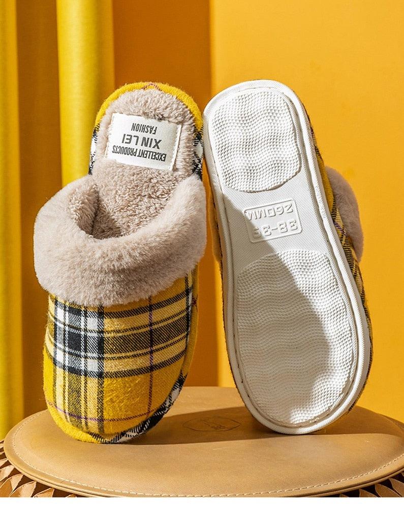 Women Fur Slippers Winter Warm Shoes Suede Plush House Indoor Outdoor Men Couples Cotton Cozy Comfy Faux Fur Slip-On Women House Shoes Memory Foam Suede Fluffy Comfort Plush Anti-Slip Slippers Stevvex