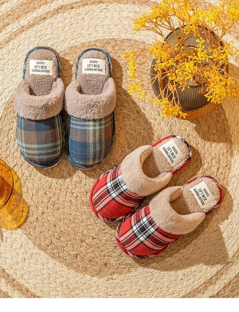 Women Fur Slippers Winter Warm Shoes Suede Plush House Indoor Outdoor Men Couples Cotton Cozy Comfy Faux Fur Slip-On Women House Shoes Memory Foam Suede Fluffy Comfort Plush Anti-Slip Slippers Stevvex