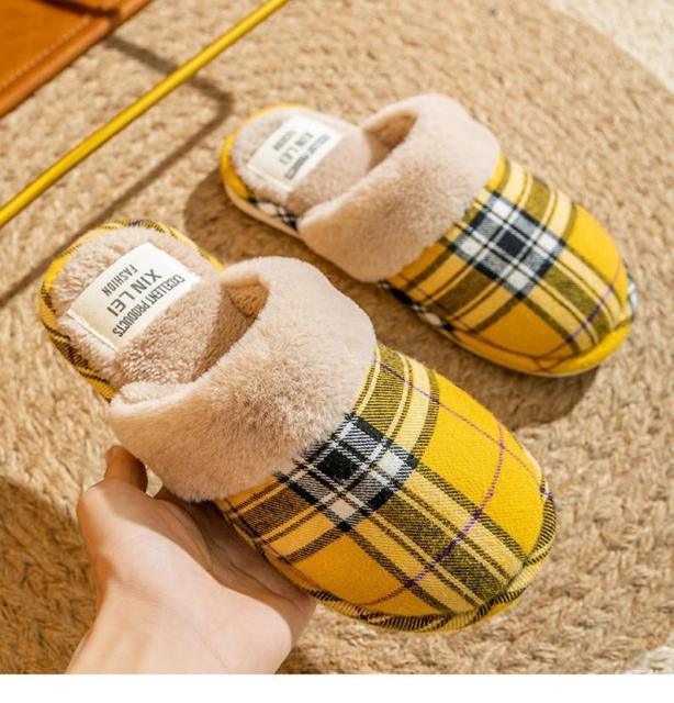 Women Fur Slippers Winter Warm Shoes Suede Plush House Indoor Outdoor Men Couples Cotton Cozy Comfy Faux Fur Slip-On Women House Shoes Memory Foam Suede Fluffy Comfort Plush Anti-Slip Slippers Stevvex