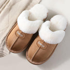 Women Fur Slippers Winter Warm Shoes Suede Plush House Indoor Outdoor Men Couples Cotton Cozy Comfy Faux Fur Slip-On Women House Shoes Memory Foam Suede Fluffy Comfort Plush Anti-Slip Slippers Stevvex