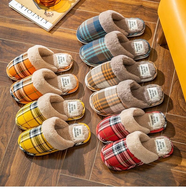 Women Fur Slippers Winter Warm Shoes Suede Plush House Indoor Outdoor Men Couples Cotton Cozy Comfy Faux Fur Slip-On Women House Shoes Memory Foam Suede Fluffy Comfort Plush Anti-Slip Slippers Stevvex