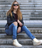 Women Genuine Leather Ankle Boots Warm Fur Waterproof Slip On Super Comfortable Booties Autumn Winter Shoes Keep Warm Anti-Slip Soft Sole Warm Fur Lined Winter Ankle Booties Stevvex