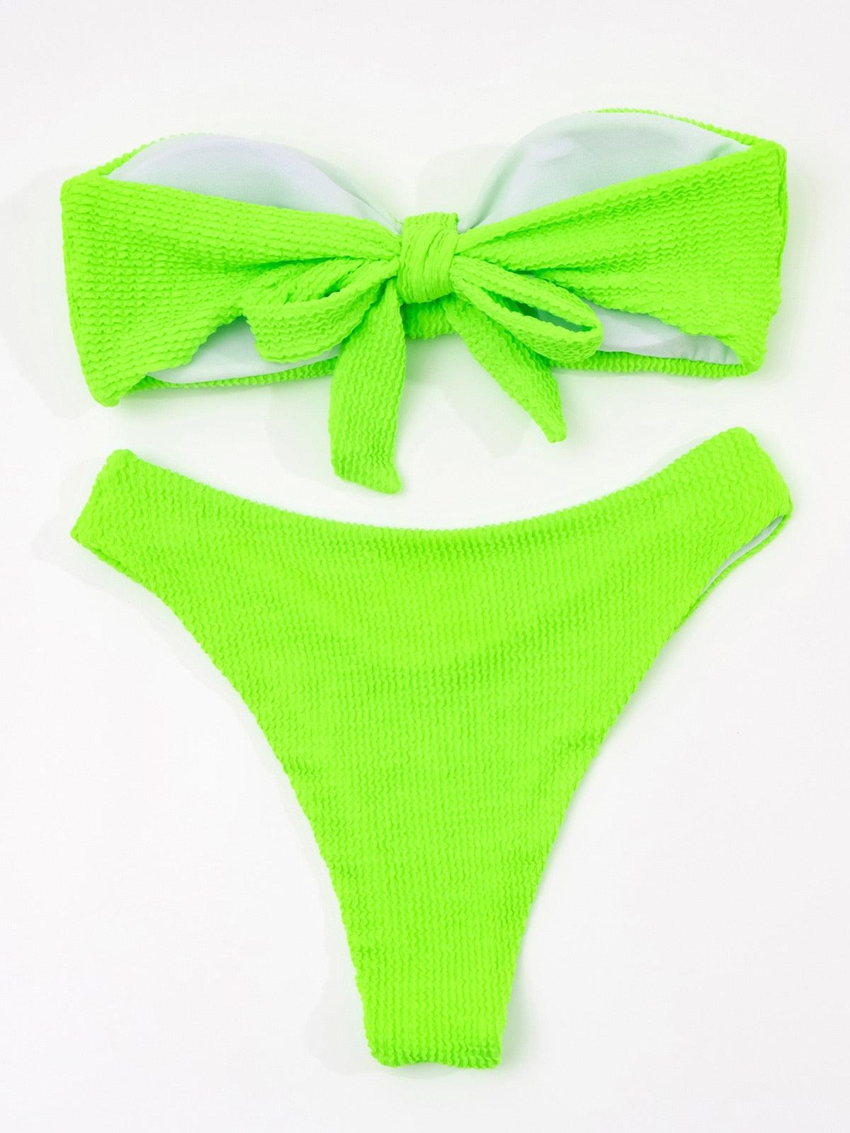 Women High Waist Bikini Swimsuit Swimwear Female Women Metal Ring Cross Bandage Bikini Set Swimsuit Two Piece Cutout Tie Back Bathing Suit Thong Bikini Set Bathing Suit Bather Stevvex
