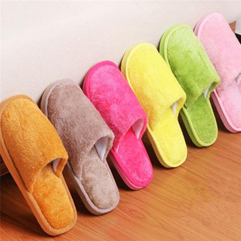 Women Home Slippers Autumn Winter Warm Furry Plush Shoes Indoor Bedroom Light EVA Couple Cotton Slipper House Memory Foam Slippers Furry Faux Fur Lined Bedroom Shoes Stevvex