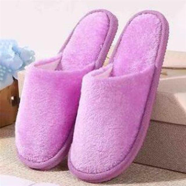 Women Home Slippers Autumn Winter Warm Furry Plush Shoes Indoor Bedroom Light EVA Couple Cotton Slipper House Memory Foam Slippers Furry Faux Fur Lined Bedroom Shoes Stevvex