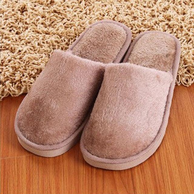 Women Home Slippers Autumn Winter Warm Furry Plush Shoes Indoor Bedroom Light EVA Couple Cotton Slipper House Memory Foam Slippers Furry Faux Fur Lined Bedroom Shoes Stevvex