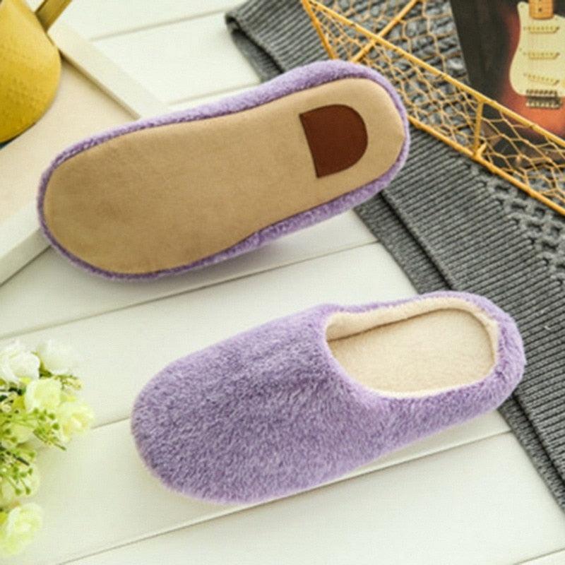 Women Indoor House Plush Soft Cute Cotton Slippers Shoes Non-slip Floor Home Slippers Slides For Bedroom Memory Foam Slippers Scuff Outdoor Indoor Warm Plush Bedroom Shoes With Fur Lining Stevvex