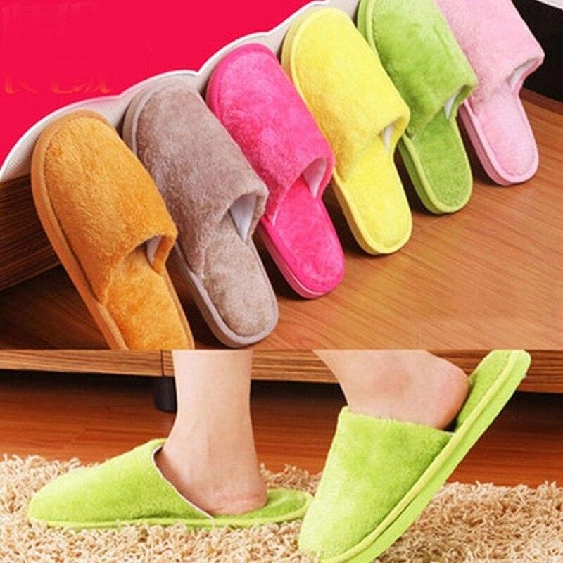 Women Indoor House Plush Soft Cute Cotton Slippers Shoes Non-slip Floor Home Slippers Slides For Bedroom Memory Foam Slippers Scuff Outdoor Indoor Warm Plush Bedroom Shoes With Fur Lining Stevvex
