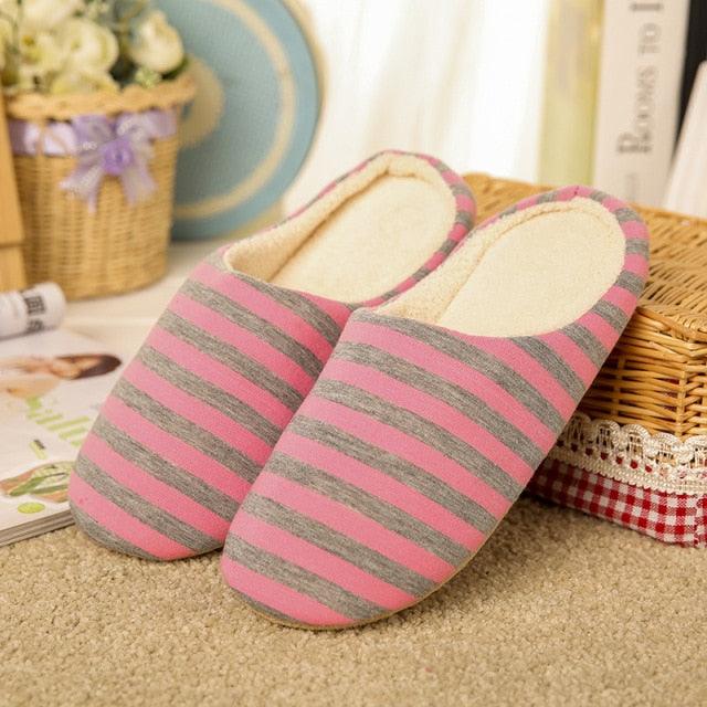 Women Indoor Slippers Warm Plush Home Slipper Autumn Winter Woman House Flat Floor Soft Slipper Silent Slides Plush Fleece Insole Fluffy Slippers For Indoor Home Bedroom Stevvex