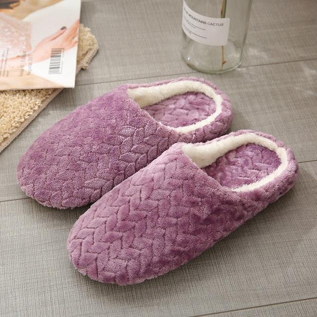 Women Indoor Slippers Warm Plush Home Slipper Autumn Winter Woman House Flat Floor Soft Slipper Silent Slides Plush Fleece Insole Fluffy Slippers For Indoor Home Bedroom Stevvex