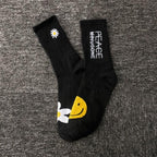 Women Korea Funny Socks Long Socks Black Cool Socks Harajuku GD Hip Hop Cotton Skateboard Socks Men New Trend Daisy Socks Men Stevvex