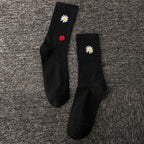 Women Korea Funny Socks Long Socks Black Cool Socks Harajuku GD Hip Hop Cotton Skateboard Socks Men New Trend Daisy Socks Men Stevvex