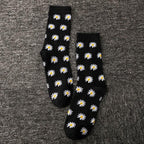 Women Korea Funny Socks Long Socks Black Cool Socks Harajuku GD Hip Hop Cotton Skateboard Socks Men New Trend Daisy Socks Men Stevvex