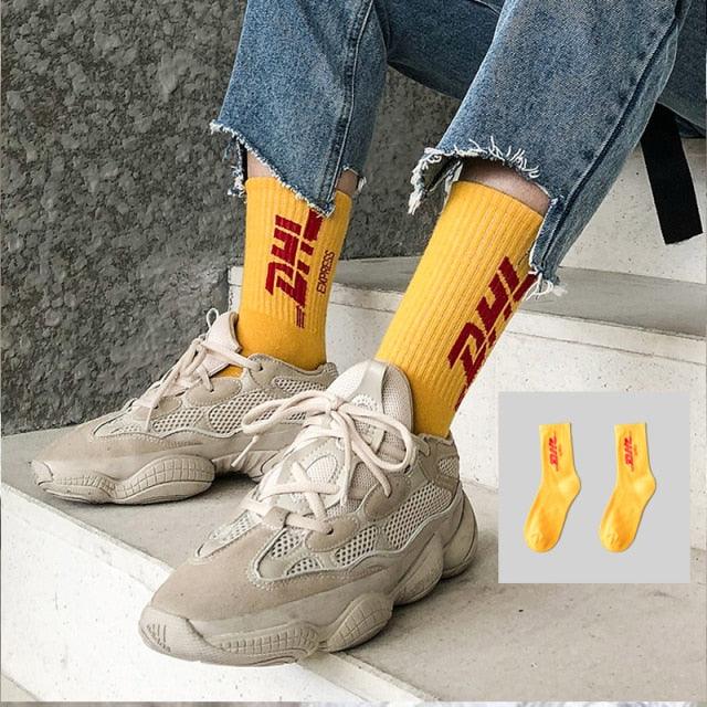 Women Korea Funny Socks Long Socks Black Cool Socks Harajuku GD Hip Hop Cotton Skateboard Socks Men New Trend Daisy Socks Men Stevvex