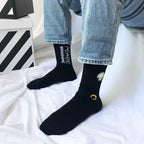 Women Korea Funny Socks Long Socks Black Cool Socks Harajuku GD Hip Hop Cotton Skateboard Socks Men New Trend Daisy Socks Men Stevvex