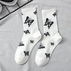 Women Korea Funny Socks Long Socks Black Cool Socks Harajuku GD Hip Hop Cotton Skateboard Socks Men New Trend Daisy Socks Men Stevvex