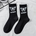 Women Korea Funny Socks Long Socks Black Cool Socks Harajuku GD Hip Hop Cotton Skateboard Socks Men New Trend Daisy Socks Men Stevvex