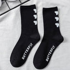 Women Korea Funny Socks Long Socks Black Cool Socks Harajuku GD Hip Hop Cotton Skateboard Socks Men New Trend Daisy Socks Men Stevvex