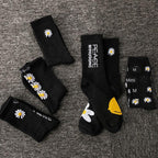 Women Korea Funny Socks Long Socks Black Cool Socks Harajuku GD Hip Hop Cotton Skateboard Socks Men New Trend Daisy Socks Men Stevvex