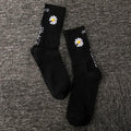 Women Korea Funny Socks Long Socks Black Cool Socks Harajuku GD Hip Hop Cotton Skateboard Socks Men New Trend Daisy Socks Men Stevvex