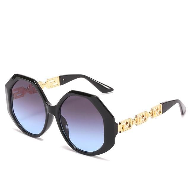 Women Large Hexagon Inspired Sunglasses Fashionable Big Frame & Polygonal Ladies Sunglasses Classic Retro Shape Street Shooting Sunglasses For Men And Women Sunglasses Stevvex