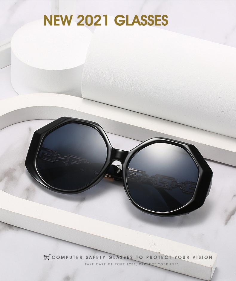 Women Large Hexagon Inspired Sunglasses Fashionable Big Frame & Polygonal Ladies Sunglasses Classic Retro Shape Street Shooting Sunglasses For Men And Women Sunglasses Stevvex