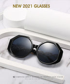 Women Large Hexagon Inspired Sunglasses Fashionable Big Frame & Polygonal Ladies Sunglasses Classic Retro Shape Street Shooting Sunglasses For Men And Women Sunglasses Stevvex
