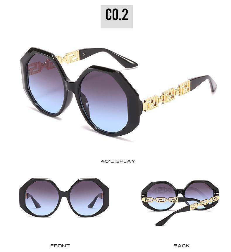 Women Large Hexagon Inspired Sunglasses Fashionable Big Frame & Polygonal Ladies Sunglasses Classic Retro Shape Street Shooting Sunglasses For Men And Women Sunglasses Stevvex