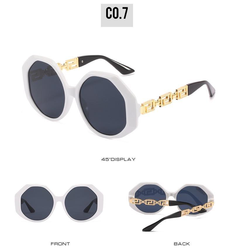 Women Large Hexagon Inspired Sunglasses Fashionable Big Frame & Polygonal Ladies Sunglasses Classic Retro Shape Street Shooting Sunglasses For Men And Women Sunglasses Stevvex