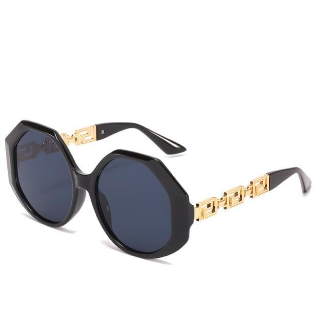 Women Large Hexagon Inspired Sunglasses Fashionable Big Frame & Polygonal Ladies Sunglasses Classic Retro Shape Street Shooting Sunglasses For Men And Women Sunglasses Stevvex