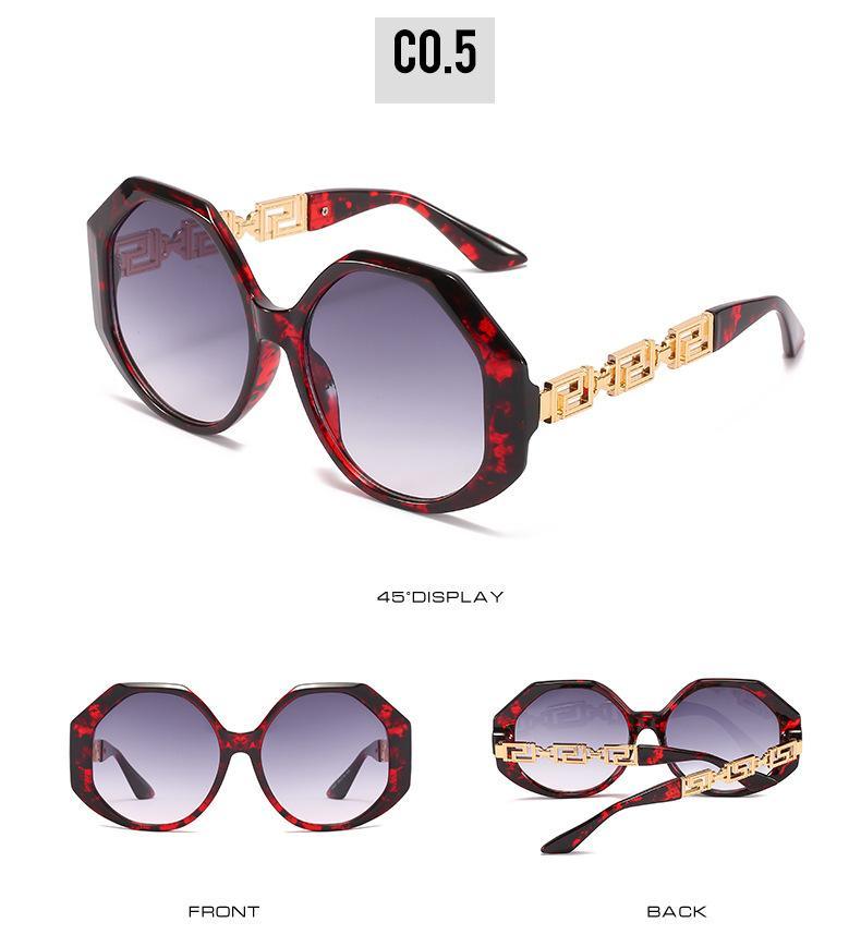 Women Large Hexagon Inspired Sunglasses Fashionable Big Frame & Polygonal Ladies Sunglasses Classic Retro Shape Street Shooting Sunglasses For Men And Women Sunglasses Stevvex
