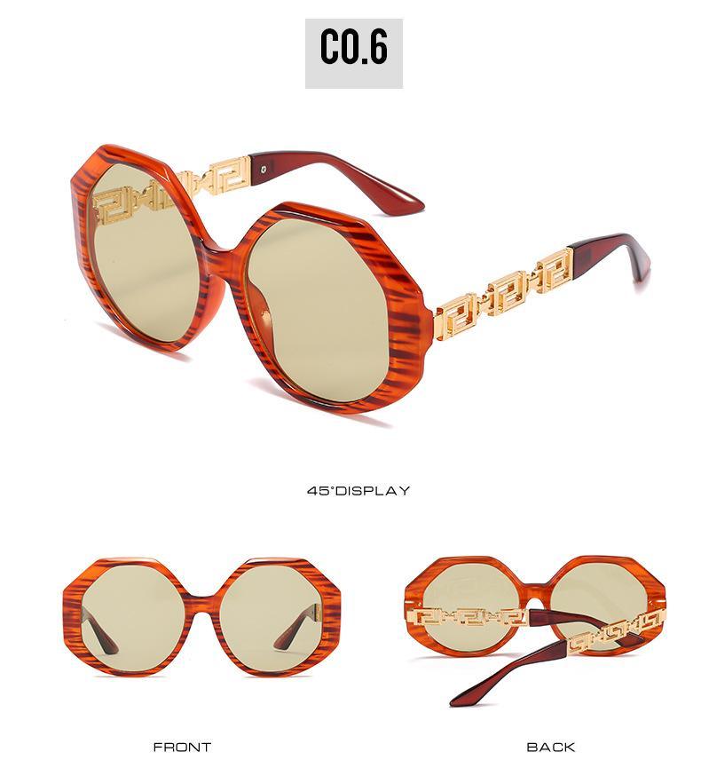 Women Large Hexagon Inspired Sunglasses Fashionable Big Frame & Polygonal Ladies Sunglasses Classic Retro Shape Street Shooting Sunglasses For Men And Women Sunglasses Stevvex