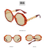 Women Large Hexagon Inspired Sunglasses Fashionable Big Frame & Polygonal Ladies Sunglasses Classic Retro Shape Street Shooting Sunglasses For Men And Women Sunglasses Stevvex