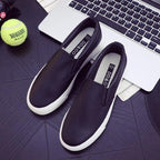 Women Leather Espadrilles Spring Trend Casual Flats Sneakers New Fashion Comfort Slip-on Platform Vulcanized Shoes Women Casual Fashionable Sports Espadrilles