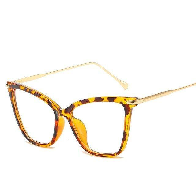 Women Luxury Cat Eye Sunglasses For Women Glasses Oversized Frame Transparent Lens Eyeglasses Computer Optical For  Prescription Glasses For Women Stevvex