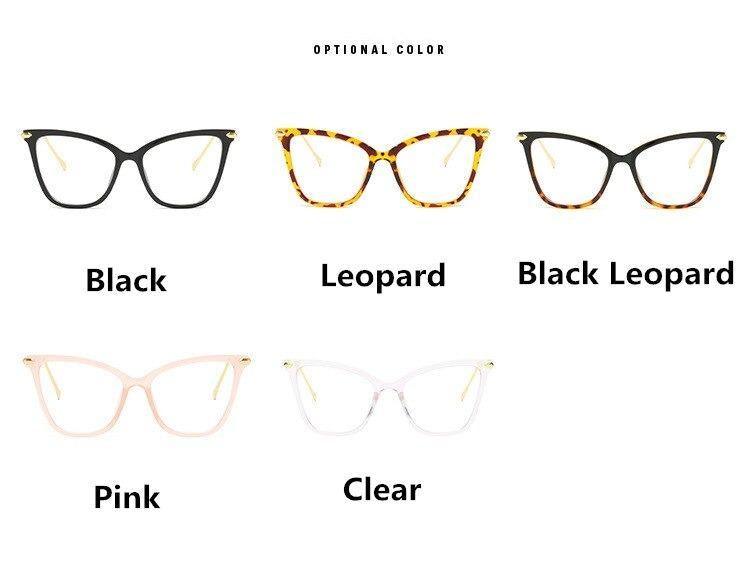 Women Luxury Cat Eye Sunglasses For Women Glasses Oversized Frame Transparent Lens Eyeglasses Computer Optical For  Prescription Glasses For Women Stevvex