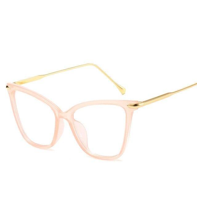 Women Luxury Cat Eye Sunglasses For Women Glasses Oversized Frame Transparent Lens Eyeglasses Computer Optical For  Prescription Glasses For Women Stevvex