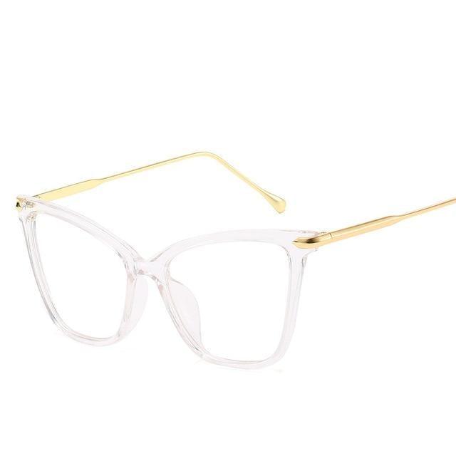 Women Luxury Cat Eye Sunglasses For Women Glasses Oversized Frame Transparent Lens Eyeglasses Computer Optical For  Prescription Glasses For Women Stevvex